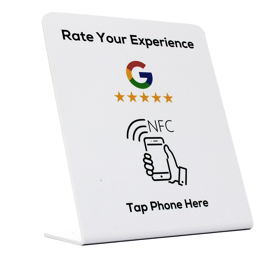 NFC Google Review Plaque for collecting customer reviews